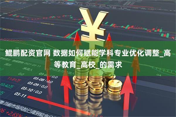 鲲鹏配资官网 数据如何赋能学科专业优化调整_高等教育_高校_的需求