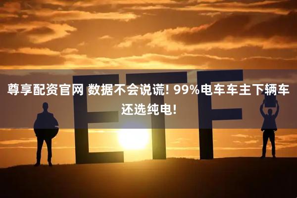 尊享配资官网 数据不会说谎! 99%电车车主下辆车还选纯电!