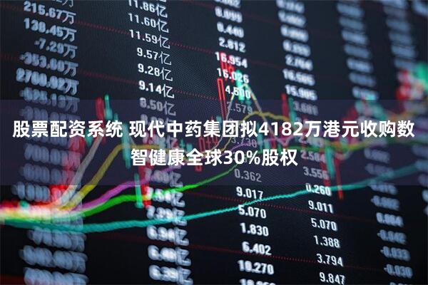股票配资系统 现代中药集团拟4182万港元收购数智健康全球30%股权