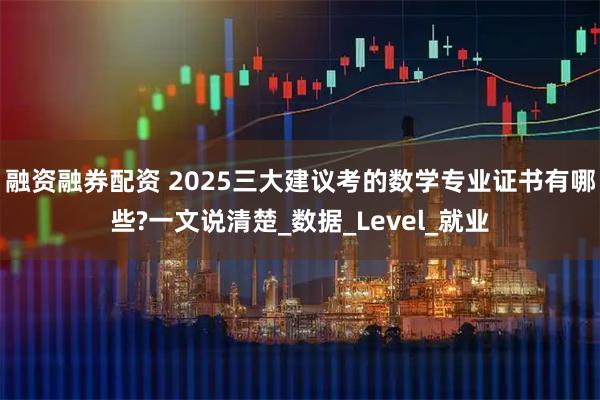 融资融券配资 2025三大建议考的数学专业证书有哪些?一文说清楚_数据_Level_就业