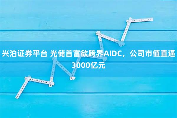 兴泊证券平台 光储首富欲跨界AIDC，公司市值直逼3000亿元
